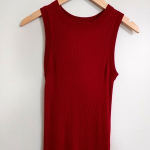 Maroon sleeveless dress